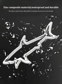 Shark Emblem Metal Decal ,Hollow 3D Design For Cars, Motorcycles & More ,Durable And Waterproof Styling Accessory - Multicolor - View 14