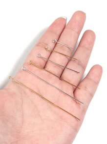 200 件眼头针，用于制作珠宝配件 DIY 耳环 - 金色+銀色(200pcs) - 查看 4