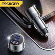 ESSAGER 45W Car Charger USB Type C Lightning Interface Car Adapter For Mobile Phone Charger - one-size - View 2