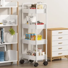 4-Layer Simple Solid Color Home & Daily Use Storage Rack
