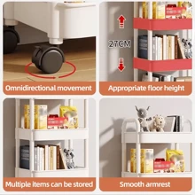 4-Layer Simple Solid Color Home & Daily Use Storage Rack