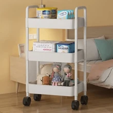 4-Layer Simple Solid Color Home & Daily Use Storage Rack