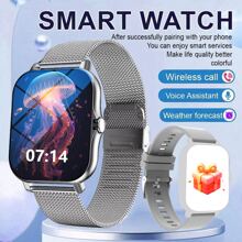 LOMAXFR Reloj inteligente, llamadas/marcación inalámbrica, modo multideportivo, recordatorio y rechazo de llamadas, recordatorio de información, recordatorio de SMS, regalos navideños, regalos de cumpleaños