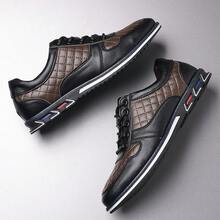 Men's Casual Shoes, Business Casual Lace-Up Loafers, Driving/Walking Shoes, Father's Day Gift, Skate Shoes - Brown - View 2