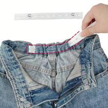 Unisex Adjustable Waist Belt Cincher Set - No Sew Pants Button Adjuster - Multicolor - View 6