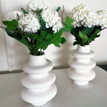 1 件北欧现代圆形花瓶硅胶模具，DIY 环氧树脂工艺家居装饰桌面装饰品 - 白色 - 查看 7