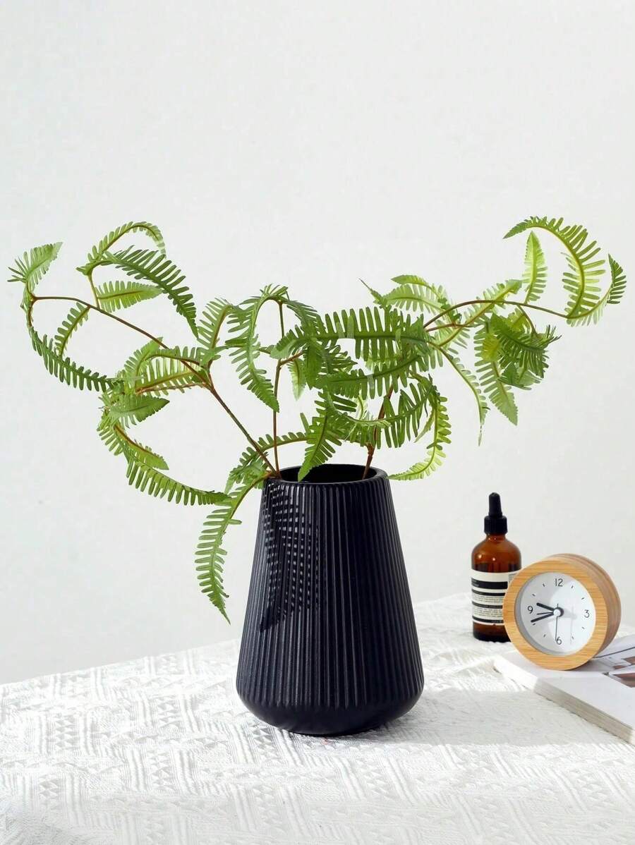 Wavy Plastic Vase For Floral Arrangements, Home Decor Display Item, Simple Style Dried Flower Vase, Suitable For Living Room