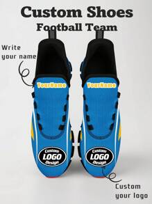 Los Angeles Football Team Men's Custom Logo Custom Name Slip On Running Shoes, Blade Wide Fit Tennis Los Angeles Football Designed Lightweight Comfortable Fashion Sneakers For Men , Gym Training Sport Walking Shoes Suitable For All Seasons - Black - View 6