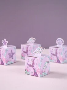 24个紫色美人鱼迷你礼盒，美人鱼主题派对装饰，水下性别揭晓派对、生日、婚礼、家庭节日派对回礼，适合母亲节、伴娘、毕业典礼、生日、婚礼礼物 - 美人魚 - 查看 6