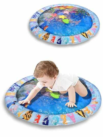 1pc 23.6 Inch Baby's Inflatable Dolphin Pat Pad Children Toy Thick Crawling Pad Ocean Water Pad(Floating Objects Random Color )(For Use Over Age 3+)