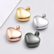 Small Heart Cremation Jewelry For Ashes Stainless Steel Memorial Urn Pendant Four-Color Heart Keepsake Jewelry For Women