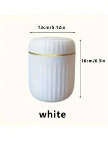 1pc Press-Top Mini Trash Can - Durable PP Material, Compact Desktop Waste Basket For Office, Bedroom, Living Room - Home Garbage Container With Lid For Return School - Multicolor - View 6