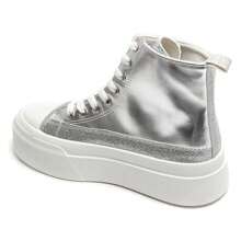 Women Solid Color Splice Casual Sneakers For Daily Wear - Silver - View 3