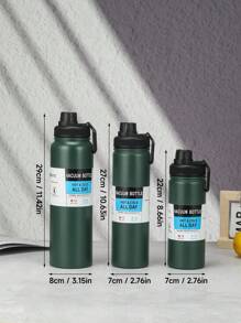 1 件防漏真空瓶和保温瓶，304 不锈钢太空杯大容量，适合健身、运动、户外、旅行、汽车水瓶返校 - 綠色 - 查看 4