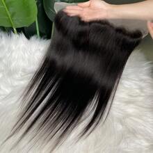 Straight 13x4 Transparent Straight Lace Frontal Natural Color Human Hair Wig Closure With Baby Hair For Women - SNatural - View 6