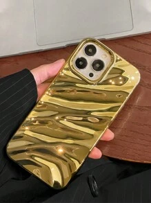 Ốp lưng điện thoại cao cấp màu vàng 3D họa tiết lượn sóng bất đối xứng, tương thích với iPhone 17 Pro Max/17 Pro/17 Air/17/16 Pro Max/16/16 Pro/16 Plus/15/15 Pro Max/15 Pro/11/12/13/14 Pro Max/11 Pro/11 Pro Max/12 Pro/12 Pro Max/13 Pro/13 Pro Max/14 Pro/14 Pro Max, chất liệu mềm mại, thiết kế sáng tạo cao cấp, quà tặng mùa xuân. - vàng sang trọng - Xem 5