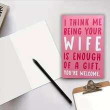 1 张趣味丈夫生日贺卡 - 情人节或周年纪念礼物的完美之选 - 男士搞笑恶作剧笑话贺卡 - 包含信封和感谢卡 - 小型企业用品