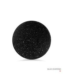 1 件黑色水晶水钻硅胶杯垫，防滑汽车内饰装饰杯垫，储物槽垫 - 黑色 - 查看 3