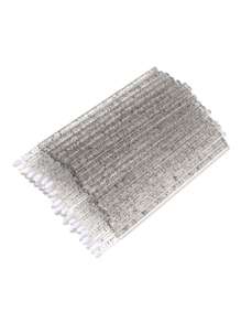 100pcs Disposable Eye Shadow Brushing Beautiful Eyelashes Crystal Rod Swab Sticks Coating Sticks For Grafting Eyelashes Removal Swab Sticks, Fake Eyelashes Cleaning Sticks, Eyebrow Brush, Eyeshadow Brush, Brush - Black - View 3