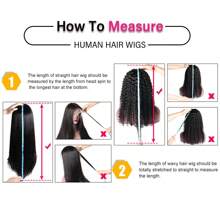 Body Wave 13x4 Lace Front Human Hair Wigs Brazilian 30 40 Inch Curly Water Wave HD 13x4 Lace Frontal Wig For Women Pre-Plucked Hairline With Baby Hair - Natural Black - Xem 7