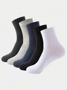 1/5 pares de calcetines medianos para mujer, estilo primavera y verano, todo a juego de unicolor, calcetines deportivos de pareja de color melódico alto