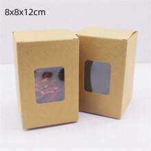 10 pezzi di scatole di carta bianca/kraft/regalo di varie misure da 5/6/7/8/9 cm, scatole per caramelle da matrimonio