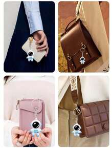 6/10 Sets Of 18/30 PCS Cute Astronaut Bag Keychain, Car Keychain, Party Keychain, Comes With A Thank You Kraft Label And A White Bag For Various Party Supplies Halloween(6/10 Pcs Dolls, 6/10 Pcs Thank You Tags, 6/10 Pcs Yarn Bags) Car Accessories Bag Charm School Goth Y2k Halloween Accessories Teachers Day Christmas Gift Ideas Bag Accessories Lanyards With Id Holder Car Accessories Bag Charms Car Friend Sister - Multicolor - View 7