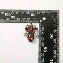 قطعة واحدة/مجموعة قطرات المياه متعددة الألوان من الزجاج المصنوعة يدويًا لديكور الملابس والقبعات والحقائب والحقائب والملصقات الزخرفية التي تُلصق على الملابس القماشية، ملحقات الشعر مصنوعة من القماش غير المنسوج مزينة بقطع الماس على شكل قطرات ماء