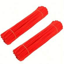 Value Pack 200pcs Pipe Cleaner Craft Big Red Rose Red Wine Red Vivid Red Jujube Red Peach Red Pipe Cleaner For Craft Foldable Chenille Rod Pipe Cleaner, Christmas Craft Pipe Cleaner For DIY Craft And Cleaning, Crafts Art And Craft Decoration Chenille Stems Supplies - Multicolor - View 16
