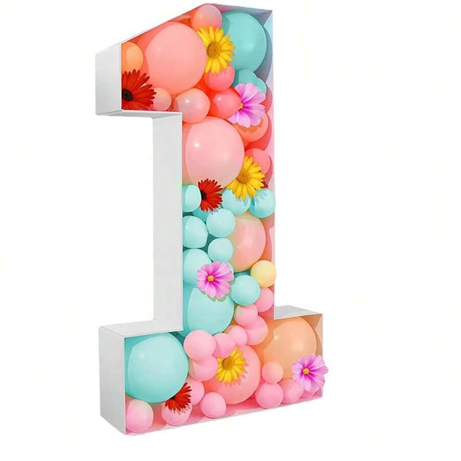 Figuurballonvuldoos, 18 21 40 50 Verjaardagsballonframe, 0-9 Nummerballondoos, Jubileumverjaardagsfeestdecoratie