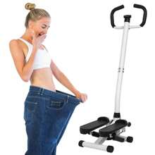 Twist Stepper entrenamiento avanzado Cardio Mini máquina de escalada paso a paso muslo con banda de resistencia - Blanco y Negro - Ver 3