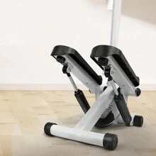 Twist Stepper entrenamiento avanzado Cardio Mini máquina de escalada paso a paso muslo con banda de resistencia - Blanco y Negro - Ver 5