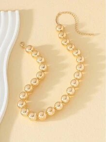 1pc Fashionable Minimalist Beaded Necklace For Women For Daily Decoration