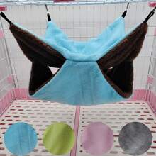 1 pieza Saco de dormir de doble capa de felpa suave de coral en unicolor, adecuado para hámsteres, planeadores, ardillas y otras mascotas trepadoras pequeñas para descansar y dormir, desmontable y lavable, con opciones de multicolor y tamaño, aplicable para otoño/invierno - Multicolor - Ver 7