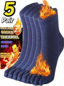 5pcs/3pcs Upgraded Toe Socks Series For Men, Anti-Bacterial & Odor-Resistant Business Socks, Suitable For Sports, Men And Women, Warm, Comfortable, Casual, Extra Stretch, Soft Sole, Thick, Breathable, Odor Control, Mid-Calf, Suitable For Daily Life And Glacier Sports