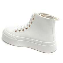 Women Solid Color Splice Casual Sneakers For Daily Wear - White - View 3