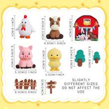 ROARING GOOD TIME Farm Animal Cake Decorations, Sheep Cake Topper, Farm Animal Birthday Decorations, Cow Cake Topper, Pig Cake Topper, Farm Animal Gender Reveal Party Birthday Party Decorations - Multicolor - View 5