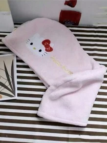 Sanrio 1pc/4pcs Four Color Cute Kuromi Dry Hair Cap, Anime KT Cat Coral Velvet Water Absorbing Headscarf, Home Cartoon Melody Quick Drying Bath Cap Home Bathroom Decor Summer Back To School Hair Bonnet