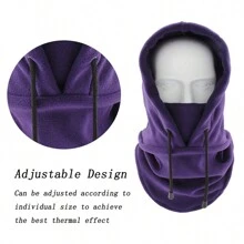 Winter Fleece Balaclava Ski Mask Scarf Neck Warmer Thermal Snood Hat - Multicolor - View 11