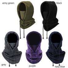 Winter Fleece Balaclava Ski Mask Scarf Neck Warmer Thermal Snood Hat - Multicolor - View 7