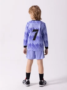 Ensemble de vêtements de sport décontractés pour enfants et adolescents, à séchage rapide, manches longues. Convient pour les loisirs, les sports, le football, les activités de groupe, numéro 7