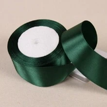 1pc Black Green Ribbon Handmade DIY Rose Flower Ribbon 21meters Long Polyester Webbing Packaging Webbing, Home Decor, Scene Decor, Theme Party Decor