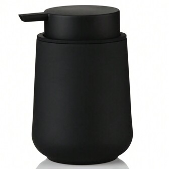 340 ml mattsvart tvålpump - modern enkel stil, lämplig för badrum och köksbänkskiva, påfyllningsbar badrumsinredning höstdekoration tillbaka till skolan