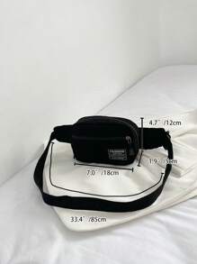 纯色灯芯绒帆布简约风格多功能迷你斜挎包/单肩包，时尚休闲旅行钱包带手机袋，适合女士