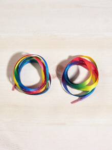 1 Pair 150cm Fashion Colorful Shoelaces, Suitable For Boots, Mid-Top Boots, Lace-Up Shoes Accessories, Shoelaces Only, Shoes Not Included - Multicolor - View 4