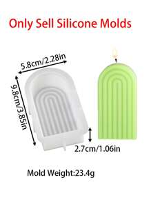 1 件 U 型拱形香薰蜡烛硅胶模具 - 白色 - 查看 10