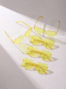 5pcs/Set Women's Heart Shaped Fashion Fashion Glasses, Casual, Elegant, Made Of PC (Polycarbonate), Suitable For Beach, Holiday And Daily Life, Multi-Color For Summer Beach Vacation,Outdoor,Travel