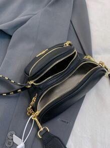 Bolso de pecho de moda nueva, multicolor a cuadros, con correa de hombro ajustable. Bolso cruzado sencillo y elegante, versátil, adecuado para trabajo, ir y venir, uso diario, compras y citas.