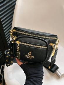 Bolso de pecho de moda nueva, multicolor a cuadros, con correa de hombro ajustable. Bolso cruzado sencillo y elegante, versátil, adecuado para trabajo, ir y venir, uso diario, compras y citas.