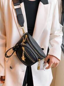 Bolso de pecho de moda nueva, multicolor a cuadros, con correa de hombro ajustable. Bolso cruzado sencillo y elegante, versátil, adecuado para trabajo, ir y venir, uso diario, compras y citas.